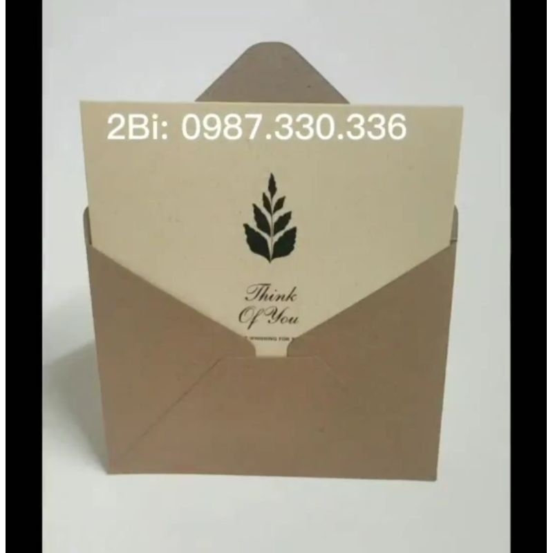 Thiệp kraf lá chia làm quà tặng, decor, phong cách Vintage