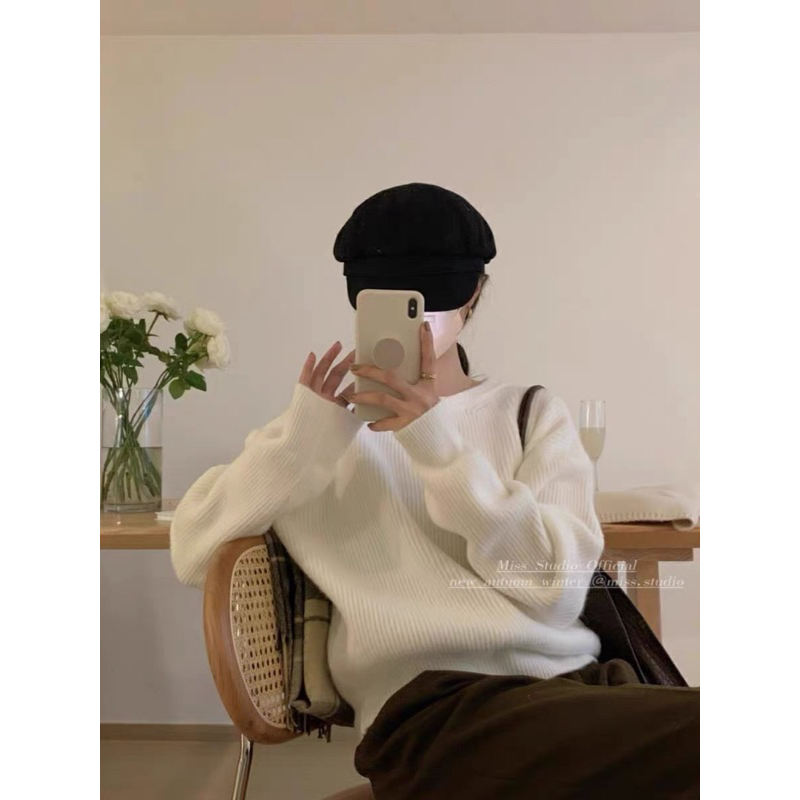 Áo len trơn basic màu pastel