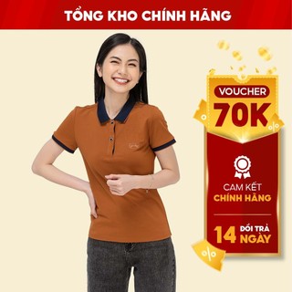 Áo thun polo nữ có cổ thoáng mát khử mùi thấm hút tốt bền màu chuẩn form APN3700