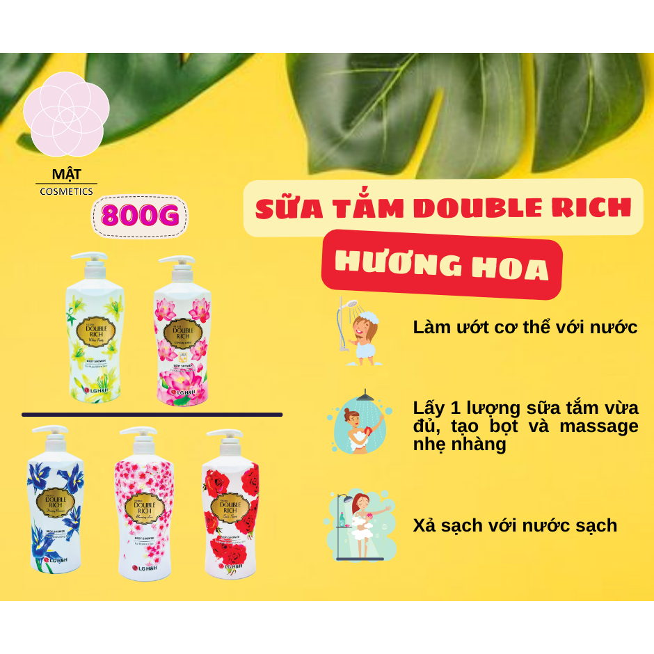 Sữa tắm Doule Rich Hương Hoa Các Mùi 800g