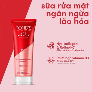 Sữa rửa mặt pond's age miracle ngăn ngừa lão hóa age miracle 100g