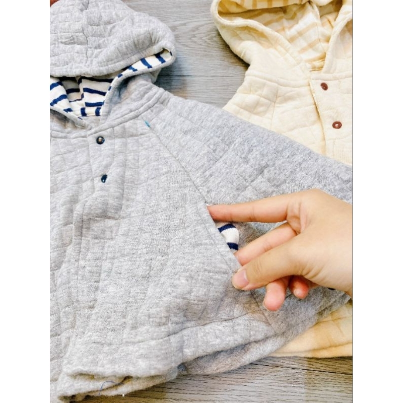Áo chòng bé trai bé gái 🐻Hàng xuất dư- CÓ SẴN🐻 Áo choàng nỉ trẻ em mùa đông size 3-13kg