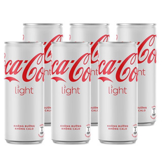 ( Hàng chính hãng) Lốc 6 lon CoCa Cola Light không đường 320ml