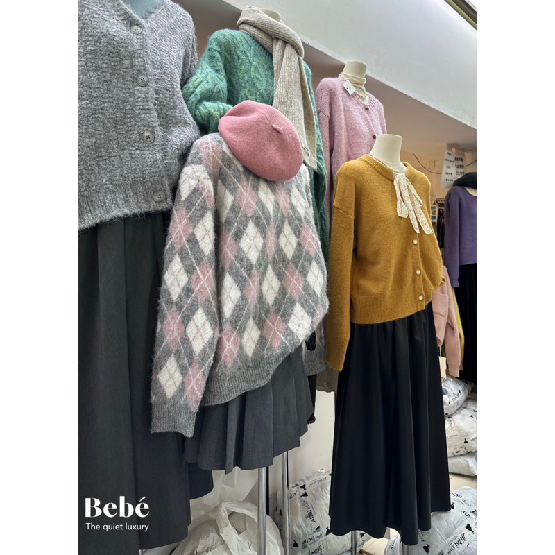 Áo len trám mix màu xinh xỉu