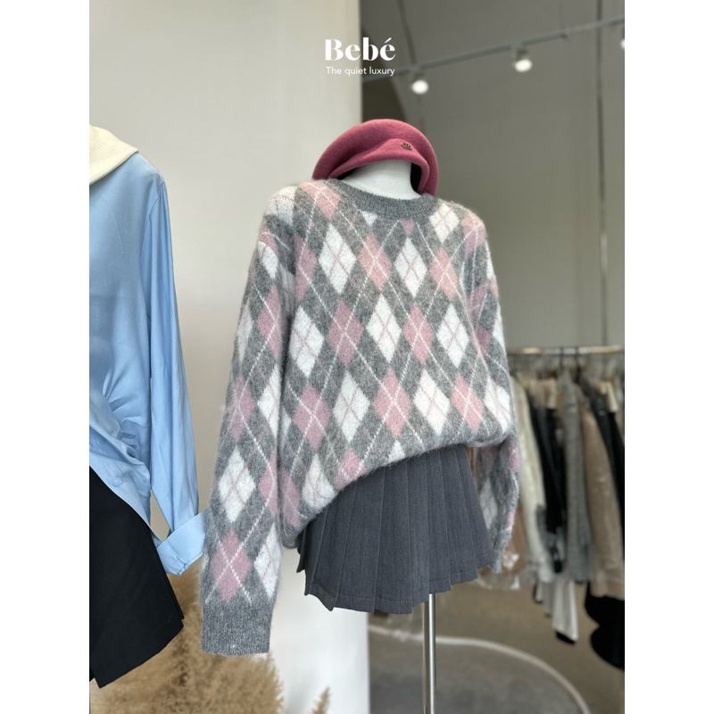 Áo len trám mix màu xinh xỉu