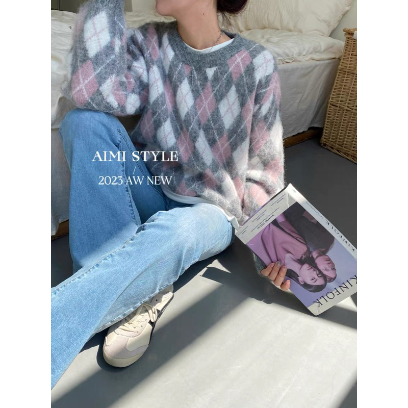 Áo len trám mix màu xinh xỉu
