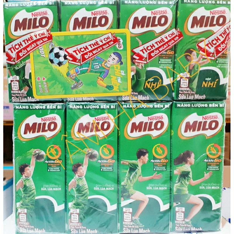 Vỉ sữa MiLo Nestle Sữa Lúa Mạch 110ml /180ml ( vỉ 4 hộp )