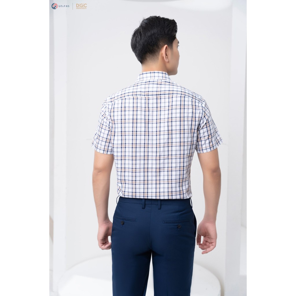 Áo sơ mi ngắn tay dệt từ than tre chống tia UV, kháng khuẩn thoáng mát ngày hè DGC - SASNBC31M