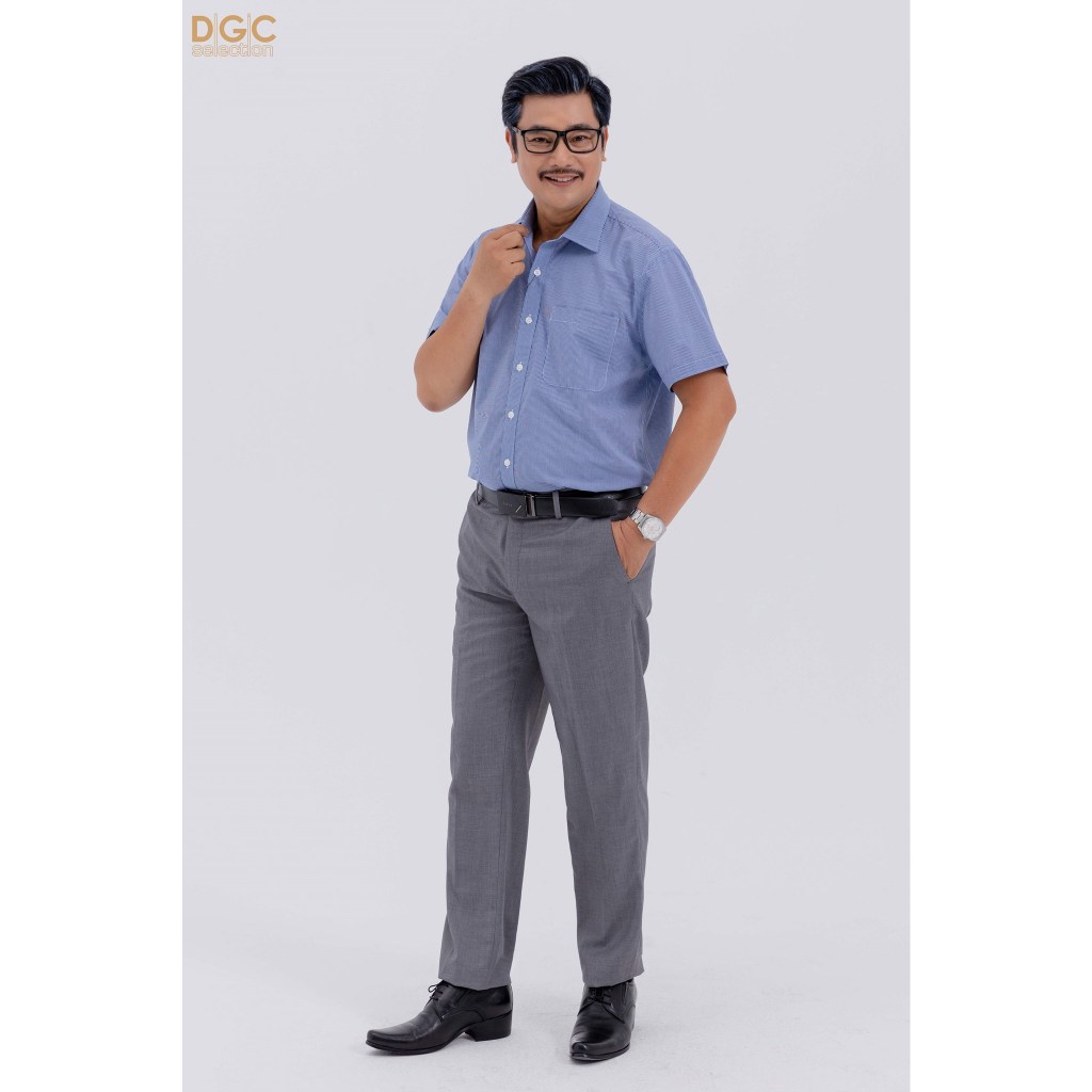 Áo sơ mi ngắn tay nam trung niên DGCs hoạ tiết caro nhỏ SASNBC47M