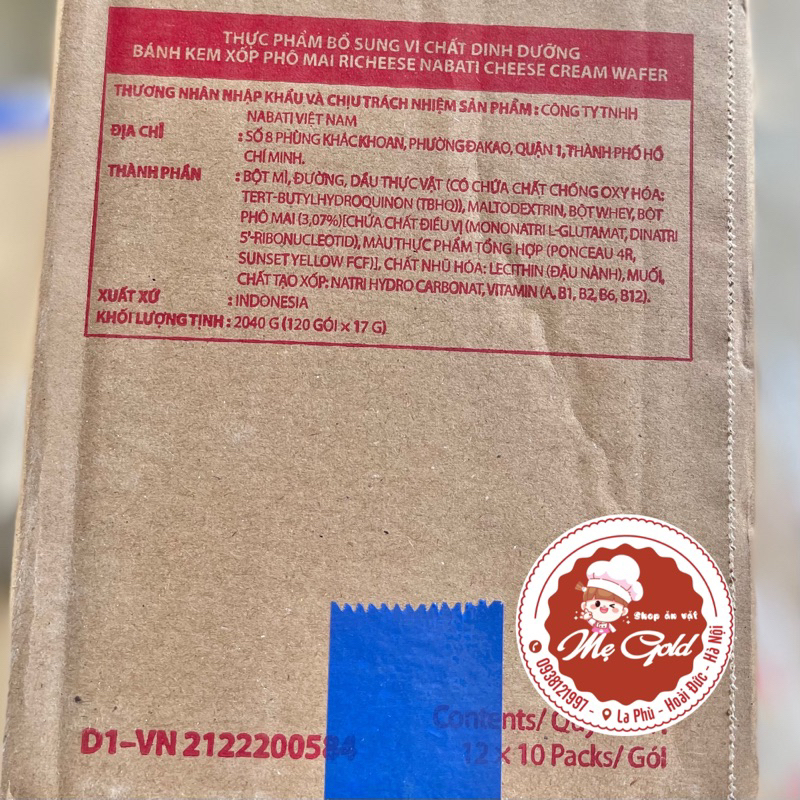 Bánh Nabati kem xốp