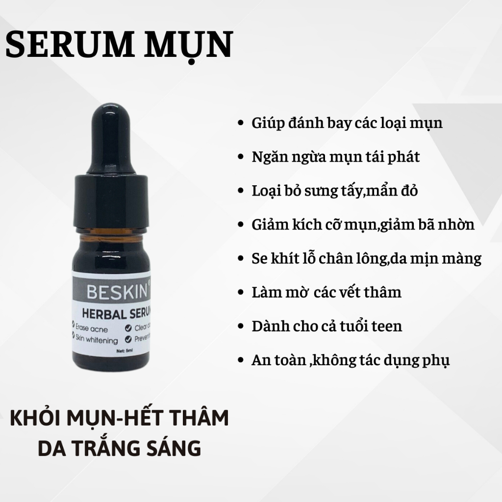 Serum Chấm Mụn Beskin Giúp Sạch Mụn, Mờ Thâm Dưỡng Trắng Da Mặt 5ml