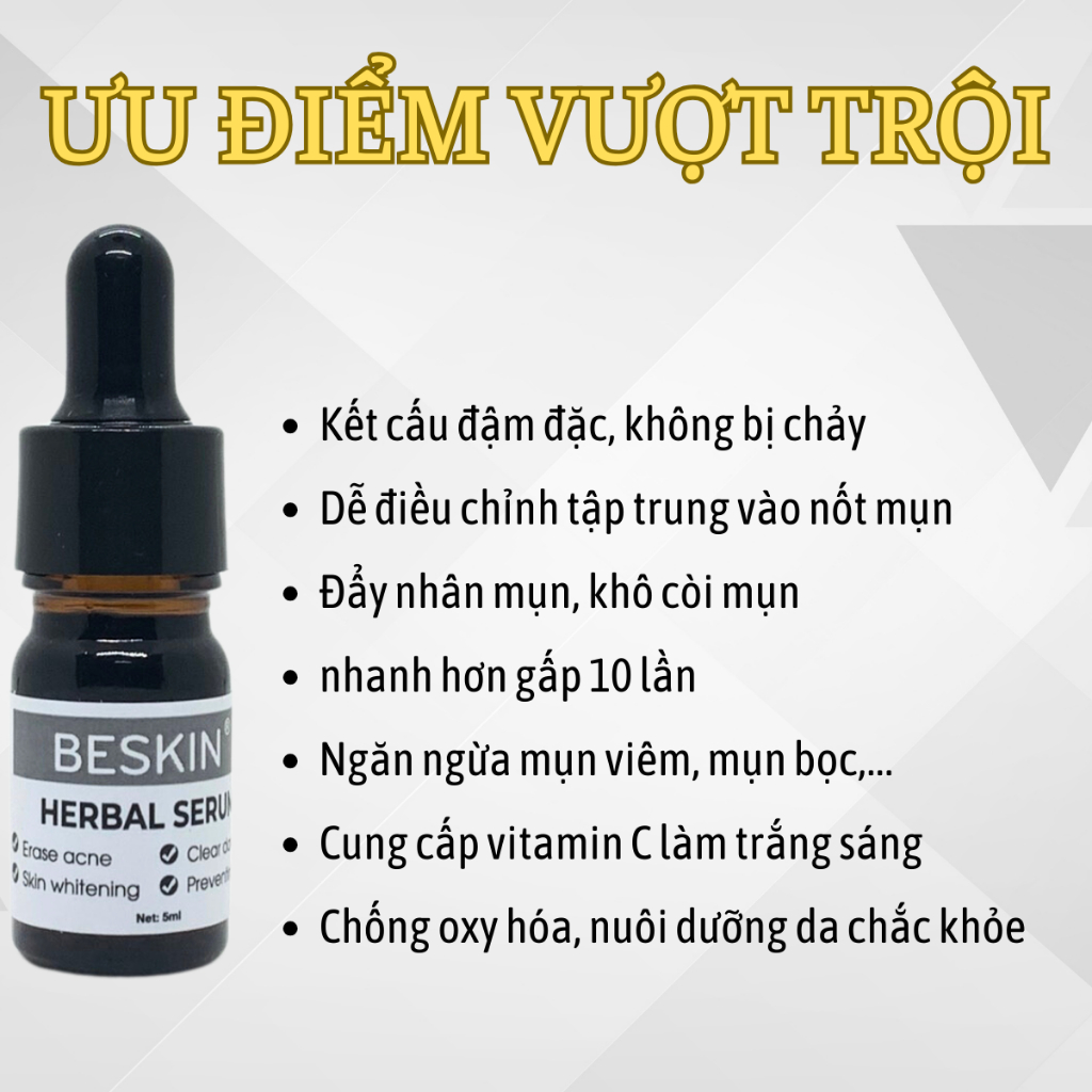 Serum Chấm Mụn Beskin Giúp Sạch Mụn, Mờ Thâm Dưỡng Trắng Da Mặt 5ml