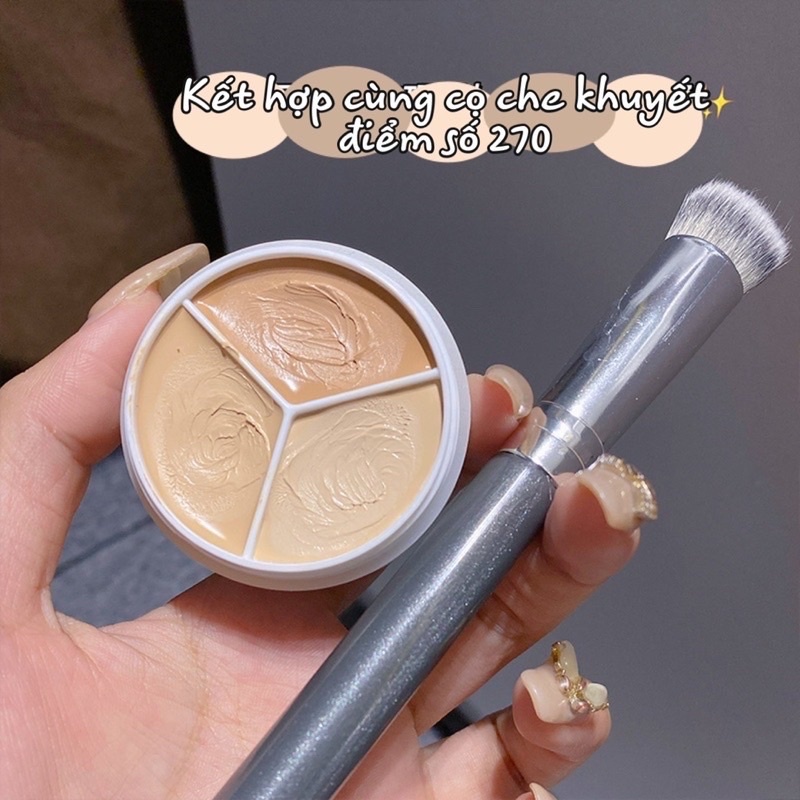 Che Khuyết Điểm, Kem Che Khuyết Điểm HUDAPRO 3 Ô Concealer Giấu Quầng Thâm Nốt Mụn Nội Địa Trung F7 - Saikou Beauty