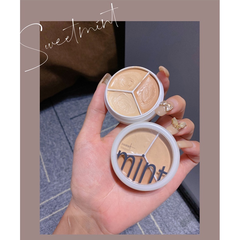 Che Khuyết Điểm, Kem Che Khuyết Điểm HUDAPRO 3 Ô Concealer Giấu Quầng Thâm Nốt Mụn Nội Địa Trung F7 - Saikou Beauty