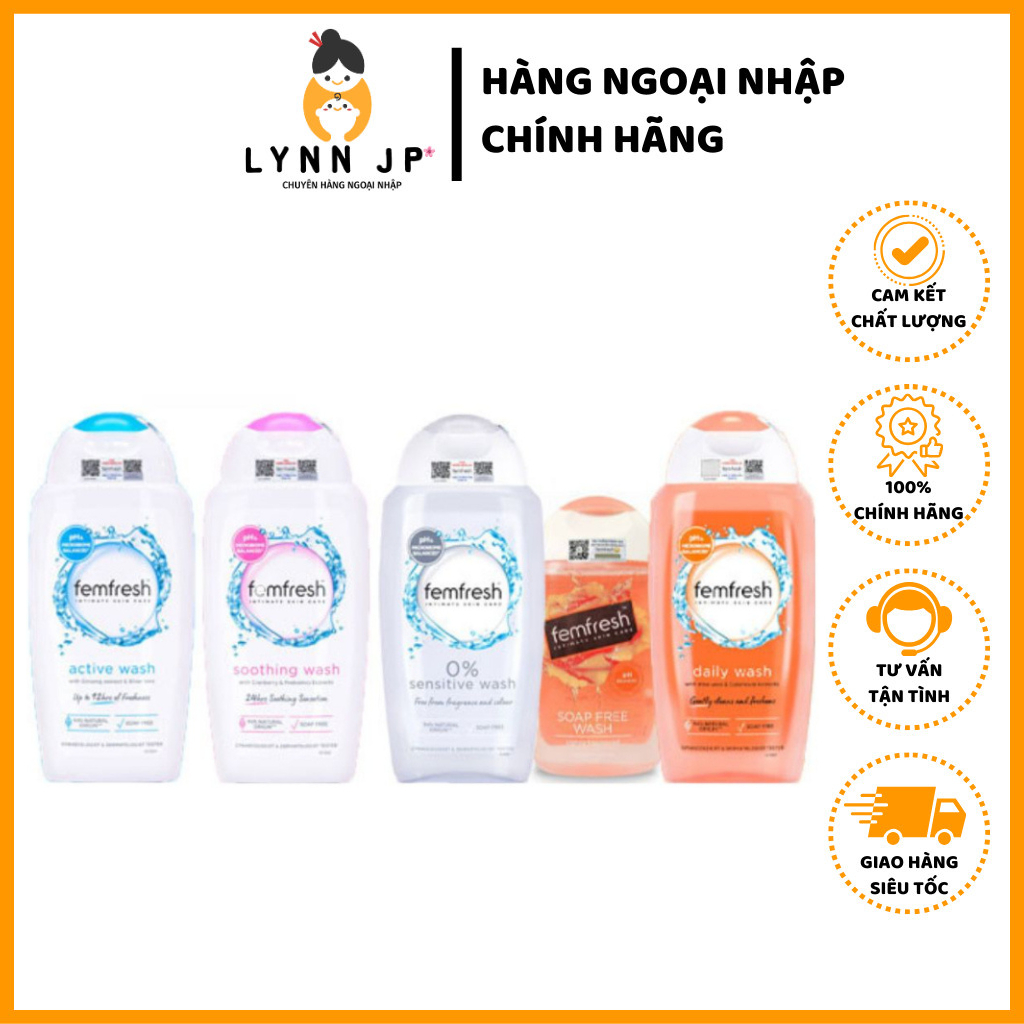 Dung Dịch Vệ Sinh Phụ Nữ Femfresh Úc- Đủ màu