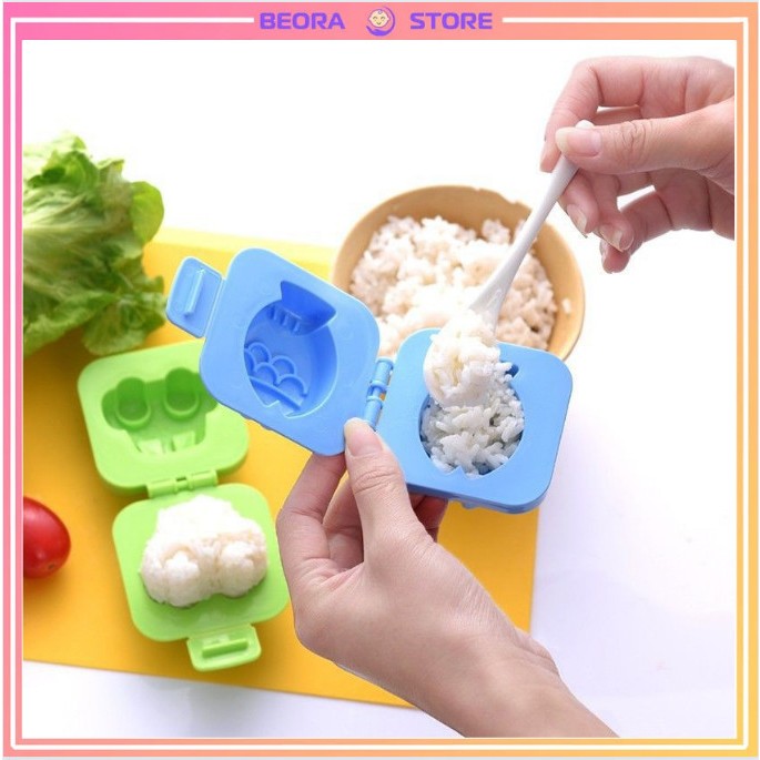 Hàng Nhật Nội Địa - Set 2 Khuôn tạo ép cơm , bánh hình thú cho bé Kukobo - Made in Japan - KBN 221288 / 221271