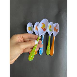 Muỗng nhựa Melamine cao cấp cho bé ăn cháo, súp an toàn, tiện dụng Vcp a004