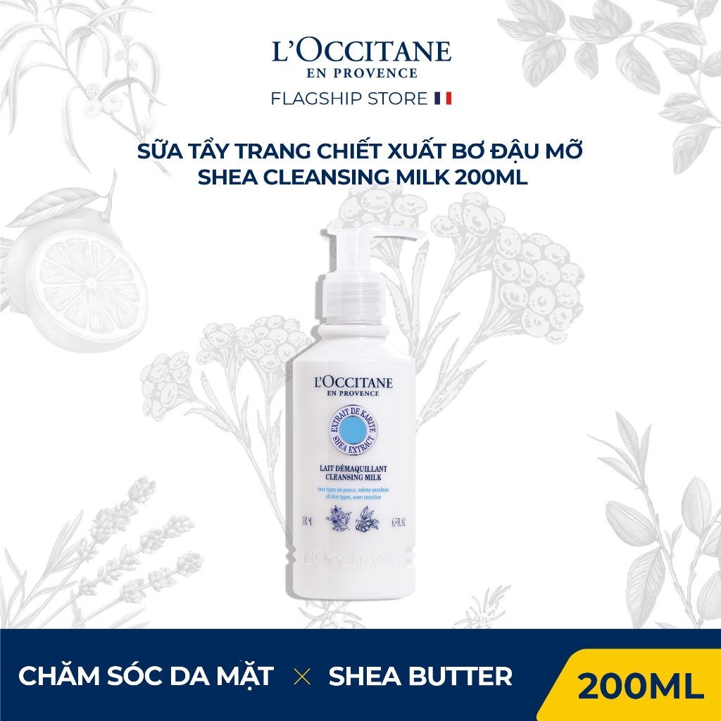 Tẩy Trang Chiết Xuất Bơ Đậu Mỡ L'Occitane Shea Butter Cleansing 200ml