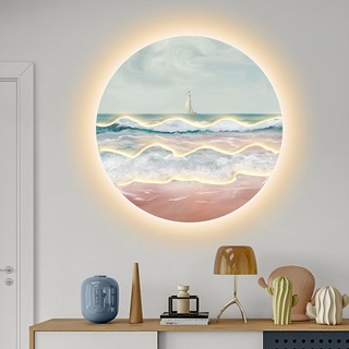 Tranh Tráng Gương 3D – Tranh Trang Trí Đèn Led Hinh Tròn Trang Trí Phòng Khách - Phòng Ngủ - Làm Quà Tặng