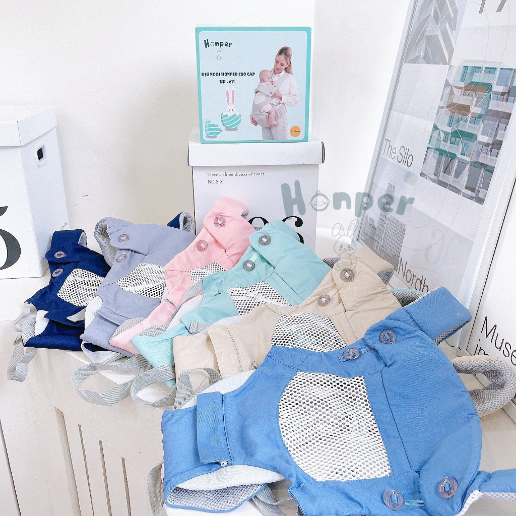 Địu ngồi HONPER 9 tư thế cho bé phân phối chính hãng Bonbonmart