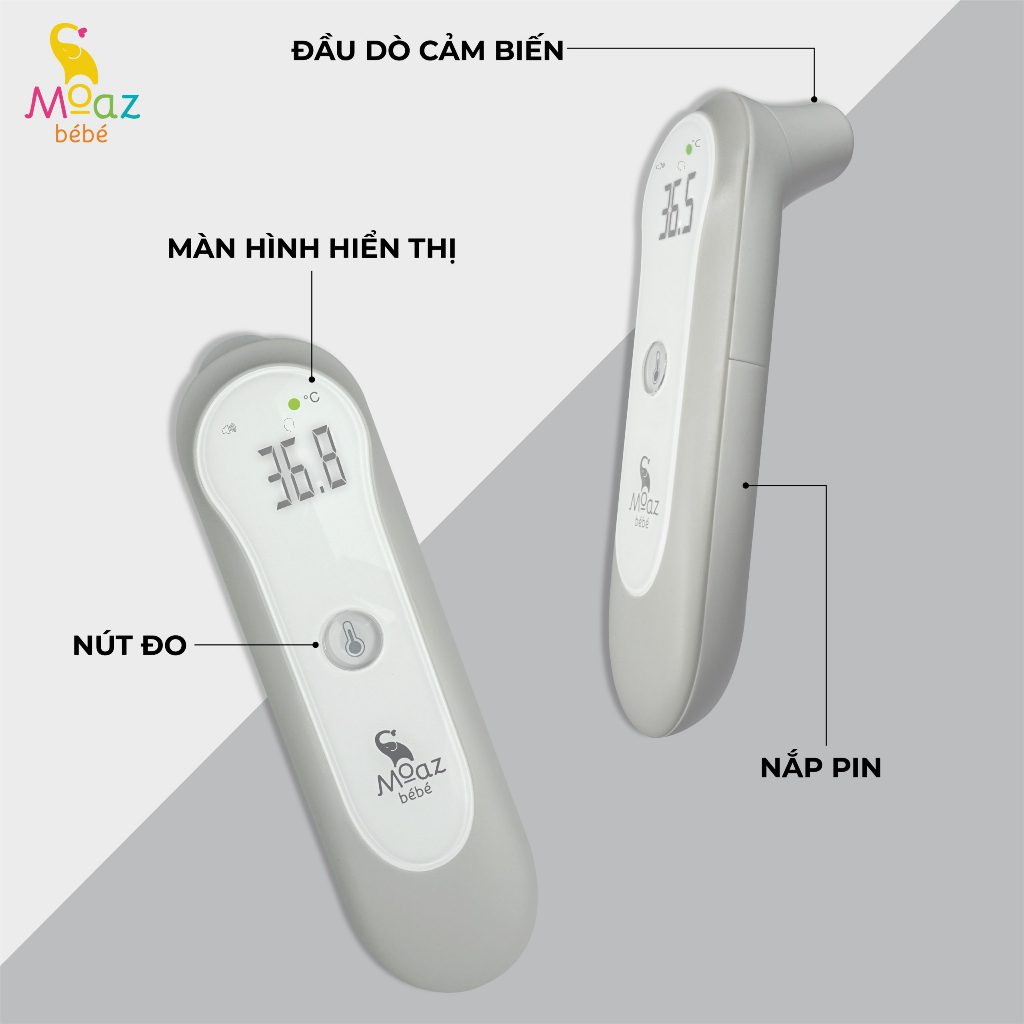 Nhiệt kế hồng ngoại đa năng Moaz bebe MB024, IT – 906 cho bé