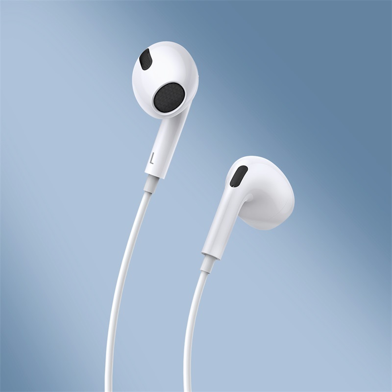 Tai nghe có dây Baseus Encok 3.5mm lateral in-ear H17 có dây,White | Hàng chính hãng - Full cao cấp