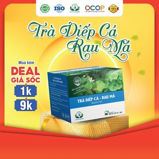 Trà Diếp Cá Rau Má Thanh Nhiệt Mát Gan Hộp 30 Túi Lọc Siêu Thị Thiên Nhiên