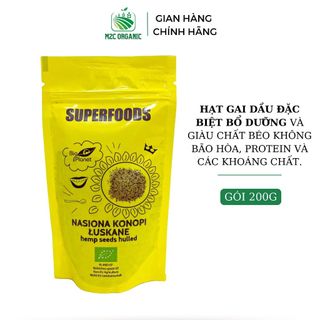 Hạt gai dầu hữu cơ tách vỏ Bio Planet 200g