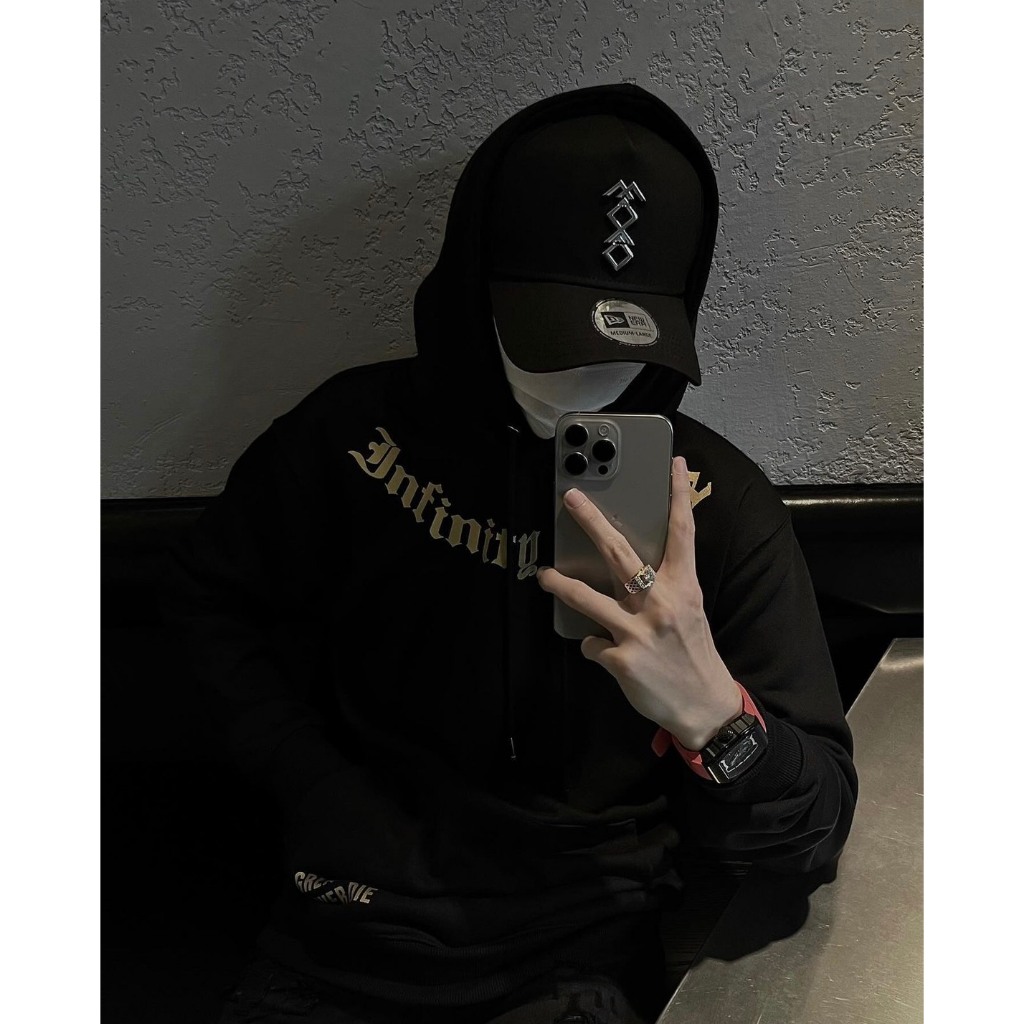 Áo Nỉ Bông Hoodie Hoạ Tiết Chữ Kim Tuyến Bản Mới 2023