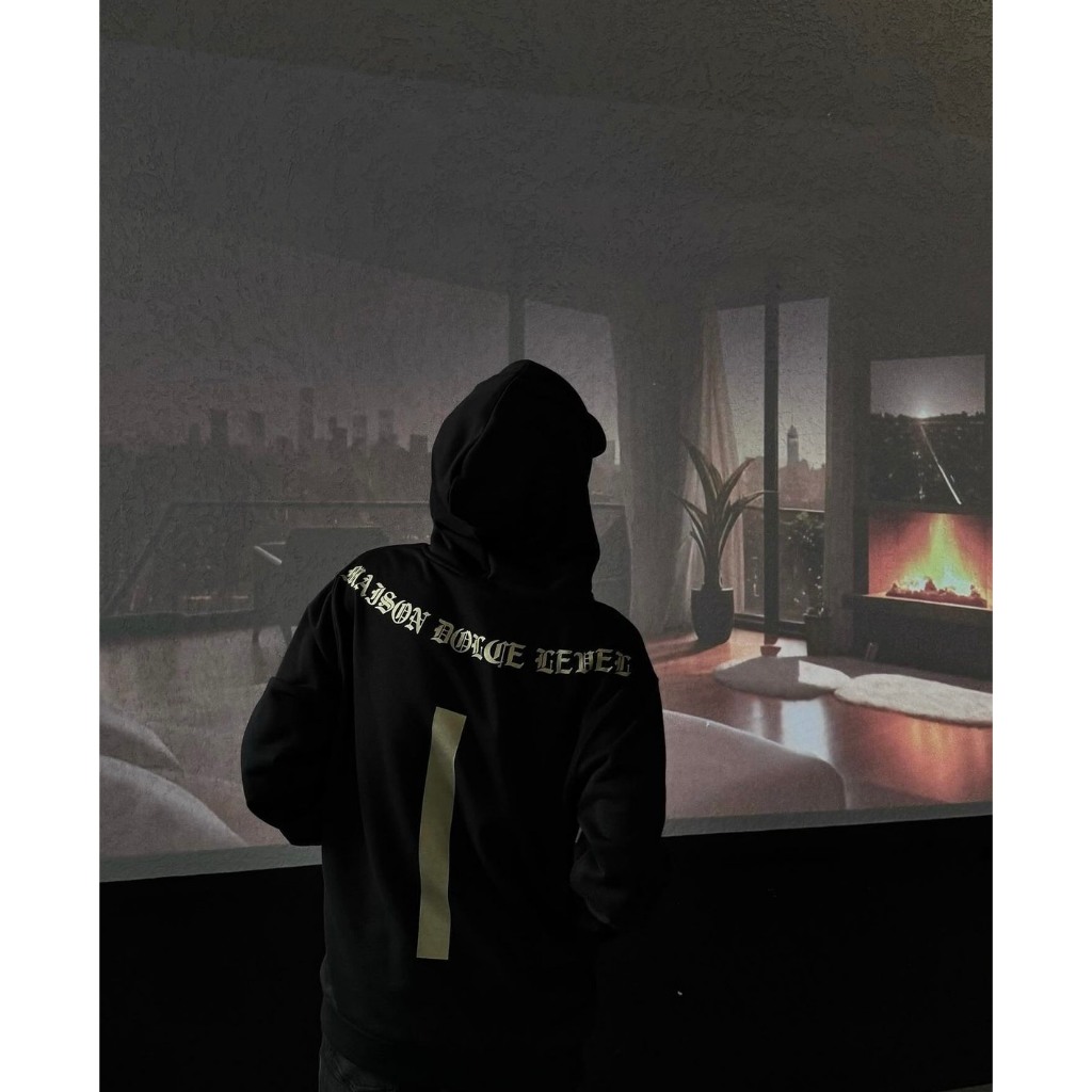 Áo Nỉ Bông Hoodie Hoạ Tiết Chữ Kim Tuyến Bản Mới 2023