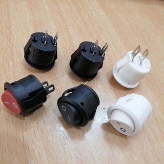 Công tắc bập bênh tròn khoét lỗ 15mm 2 chân không đèn