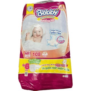Miếng lót sơ sinh Bobby NewBorn1 NB1-108 +6 miếng