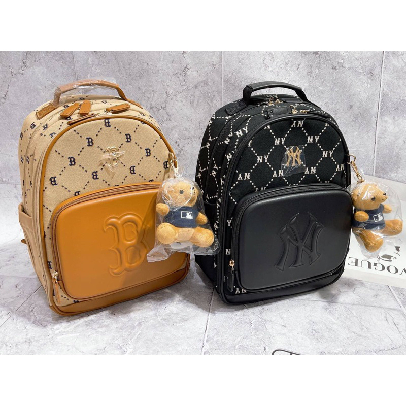 Balo MLB Classic Monogram Backpack New York Yangkis Màu đen nâu 7Abkm023N-50Bks tiệm của Diệu