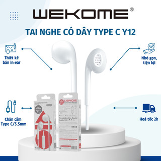 Tai nghe chính hãng wk chân type c y12 - tai nghe jack 3.5