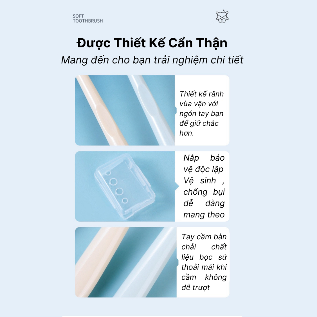 Combo 3 Bàn Chải Đánh Răng Nội Địa Trung AEYE AE9232 Lông M0ềm, Chải Siêu Êm, Làm Sạch Sâu Đánh Sạch Mảng Bám