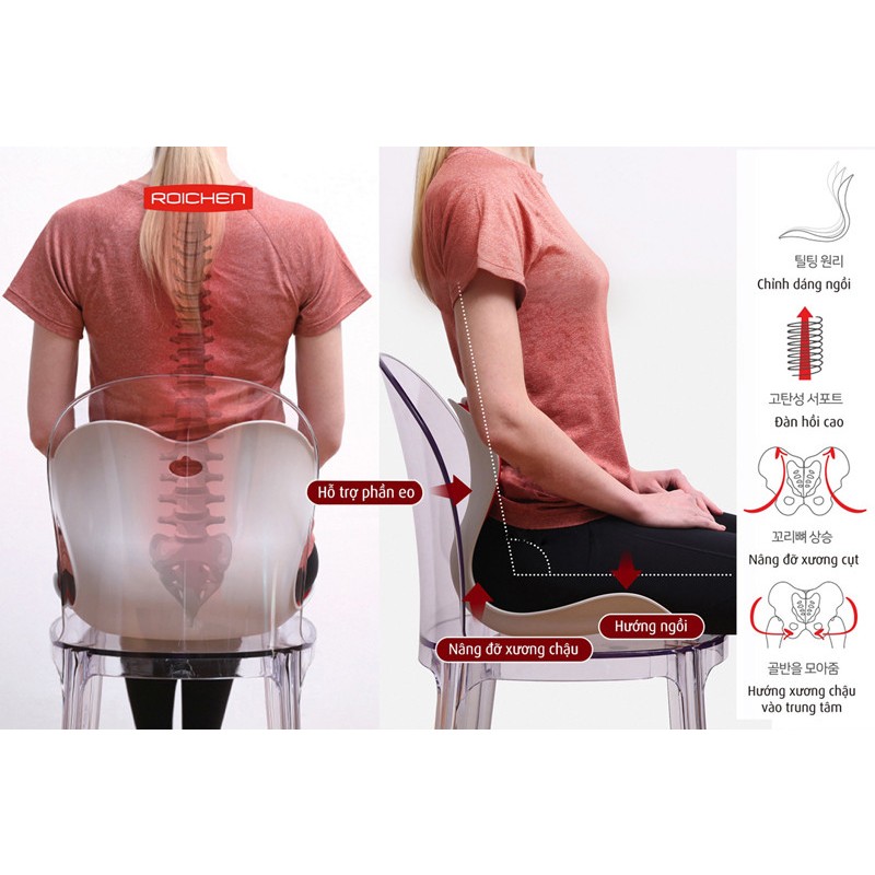 Ghế Roichen giúp chỉnh lại tư thế ngồi đúng