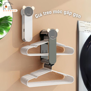 Giá treo móc quần áo dán tường, kệ treo móc quần áo tặng kèm miếng dán chịu lực