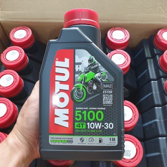 Dầu nhớt xe số, côn tay MOTUL 5100 GOLD 4T 10W30 800ml & 1L Bán Tổng Hợp