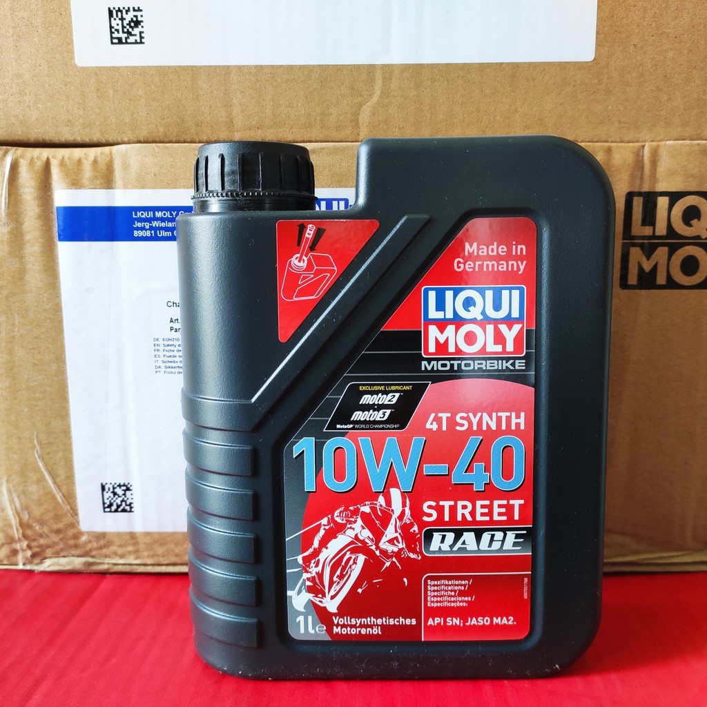 Dầu Nhớt Cao Cấp Cho Xe Số, Côn Tay Liqui Moly Motorbike Synth 4T Street Race 10W-40