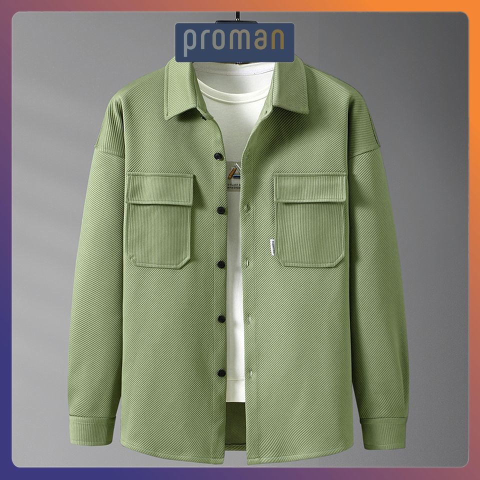 Áo Sơ Mi Nam Nữ Dài Tay Có Cổ Chất Cotton Cao  Cấp SM03 - PROMAN