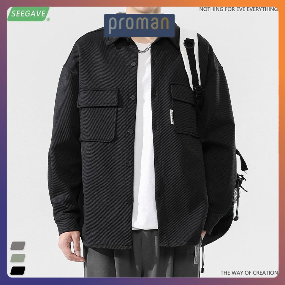 Áo Sơ Mi Nam Nữ Dài Tay Có Cổ Chất Cotton Cao  Cấp SM03 - PROMAN