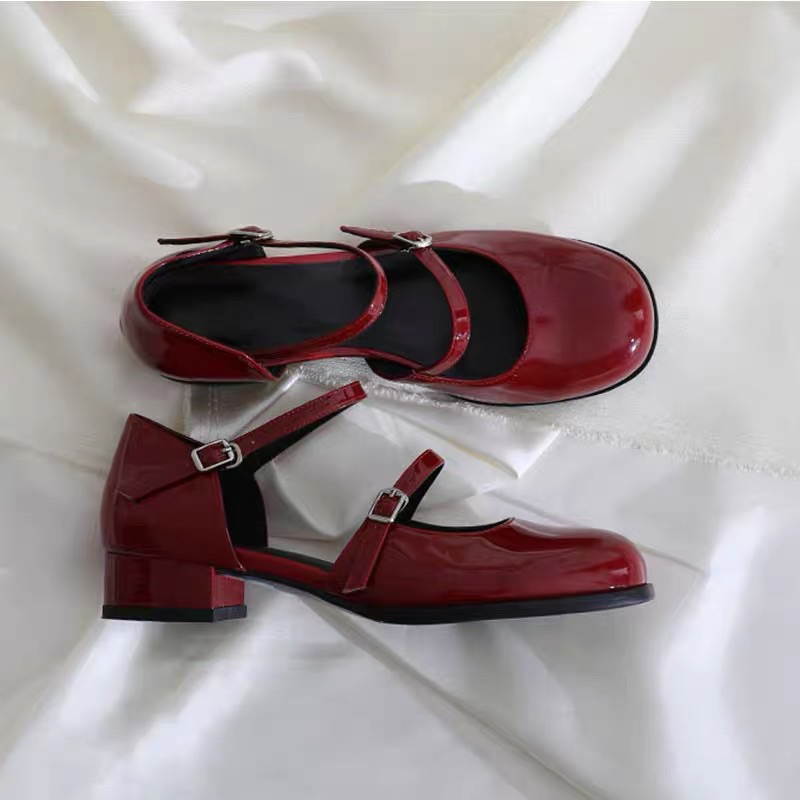 GIÀY OXFORD QUAI MẢNH MARY 3CM KHOÁ CÀI