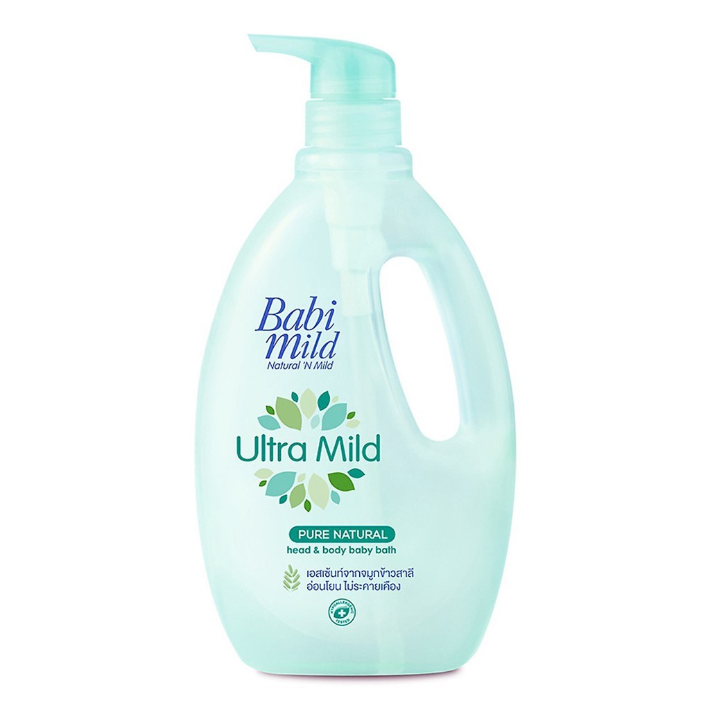 Sữa Tắm Gội Toàn Thân Hương Hoa Anh Đào, Hương Tự Nhiên Cho Bé Babi Mild White Sakura 850ml - 380ml - 200ml