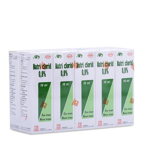 Dung dịch nước muối sinh lý Natri Clorid Pharmedic 0,9% đẳng trương, vệ sinh, rửa mắt mũi, an toàn trẻ sơ sinh