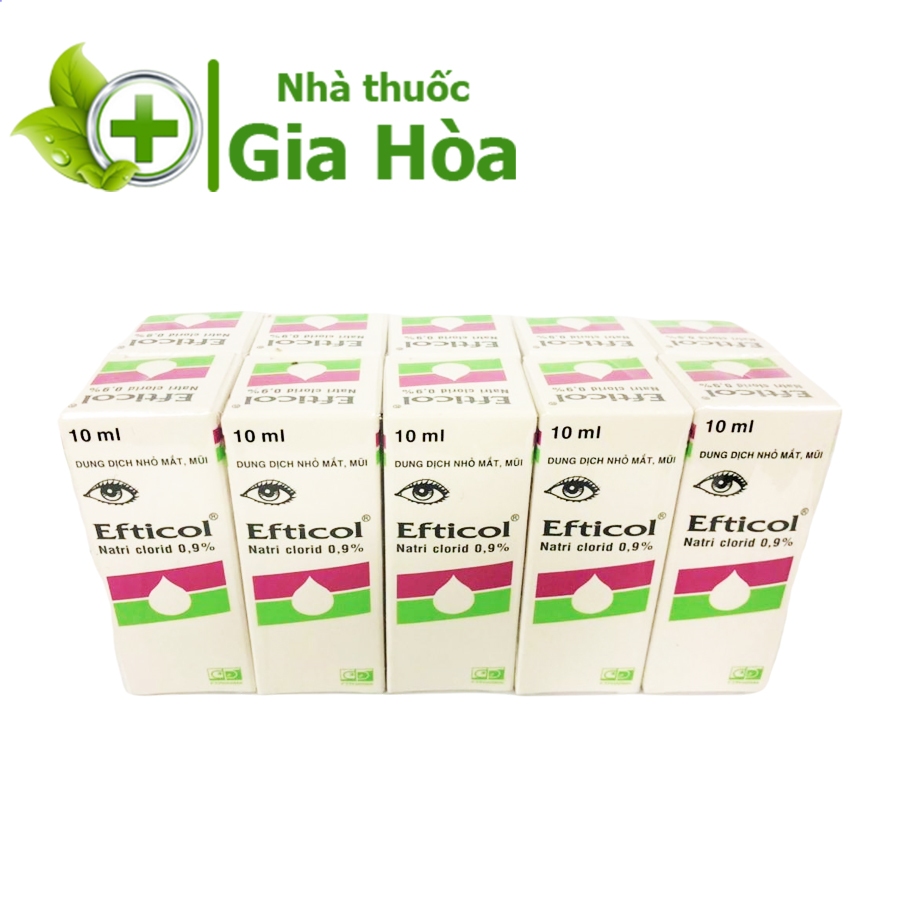 Dung dịch nước muối sinh lý Efticol  vệ sinh, rửa mắt mũi, an toàn trẻ sơ sinh