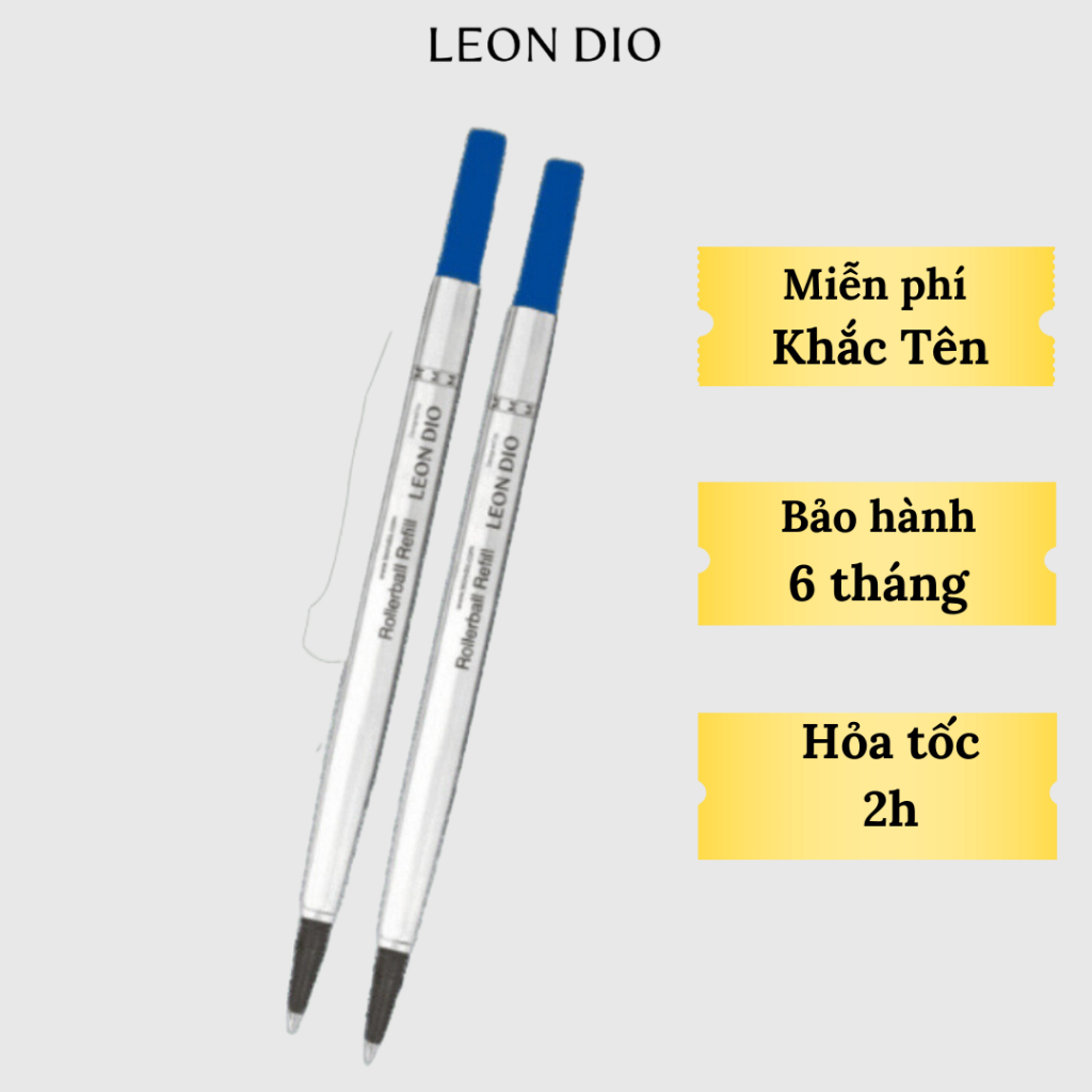 MUA 1 TẶNG 1 - Ruột Bút Dạ Bi Parker Pen Refills (Roller Ball) Made By Leon Dio - Mực Xanh