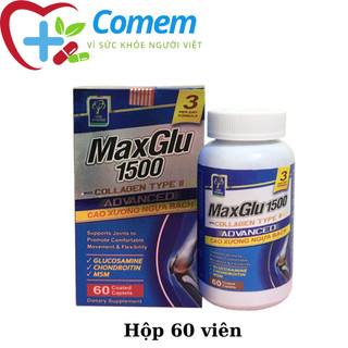 Viên uống MAXGLU 1500 thoái hoá xương khớp, đau lưng, mỏi gối.