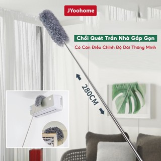 Chổi Quét Trần Nhà JYoohome Có Điều Chỉnh Độ Dài Tới 2,8m Cây Phất Trần Quét Mạng Nhện, Lau Bụi Bẩn