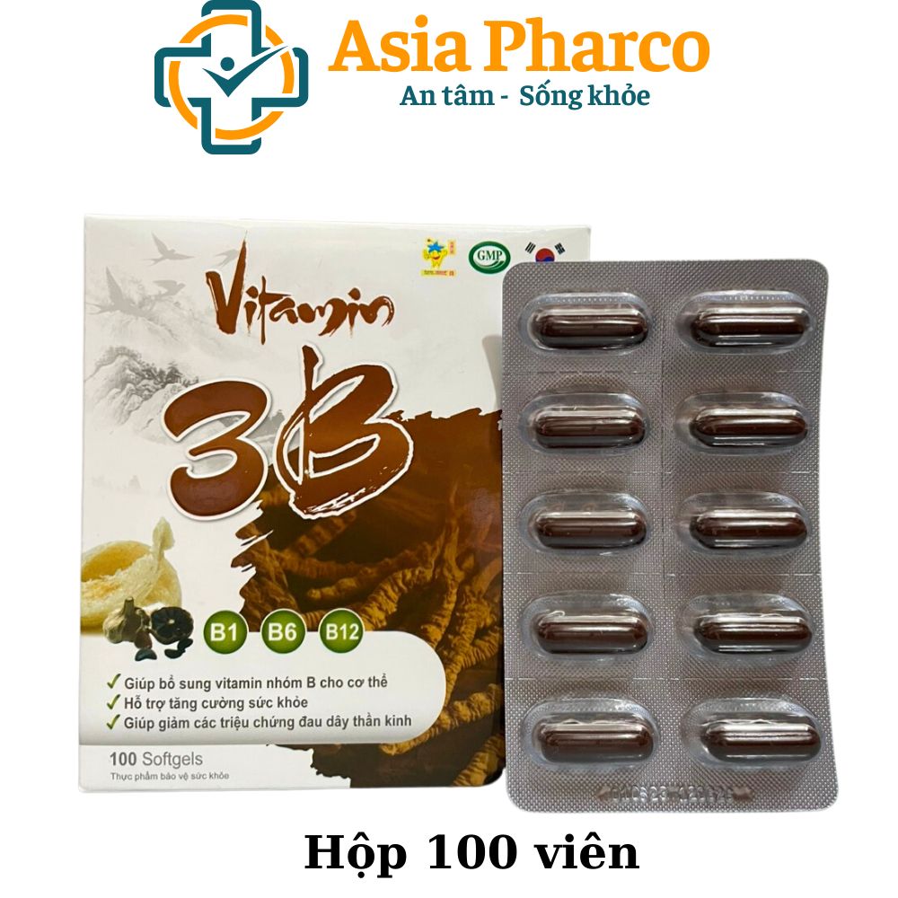 Vitamin 3B tổng hợp, đông trùng hạ thảo tăng sức khỏe, giảm đau dây thần kinh - 100 viên [Vitamin 3B Nâu]