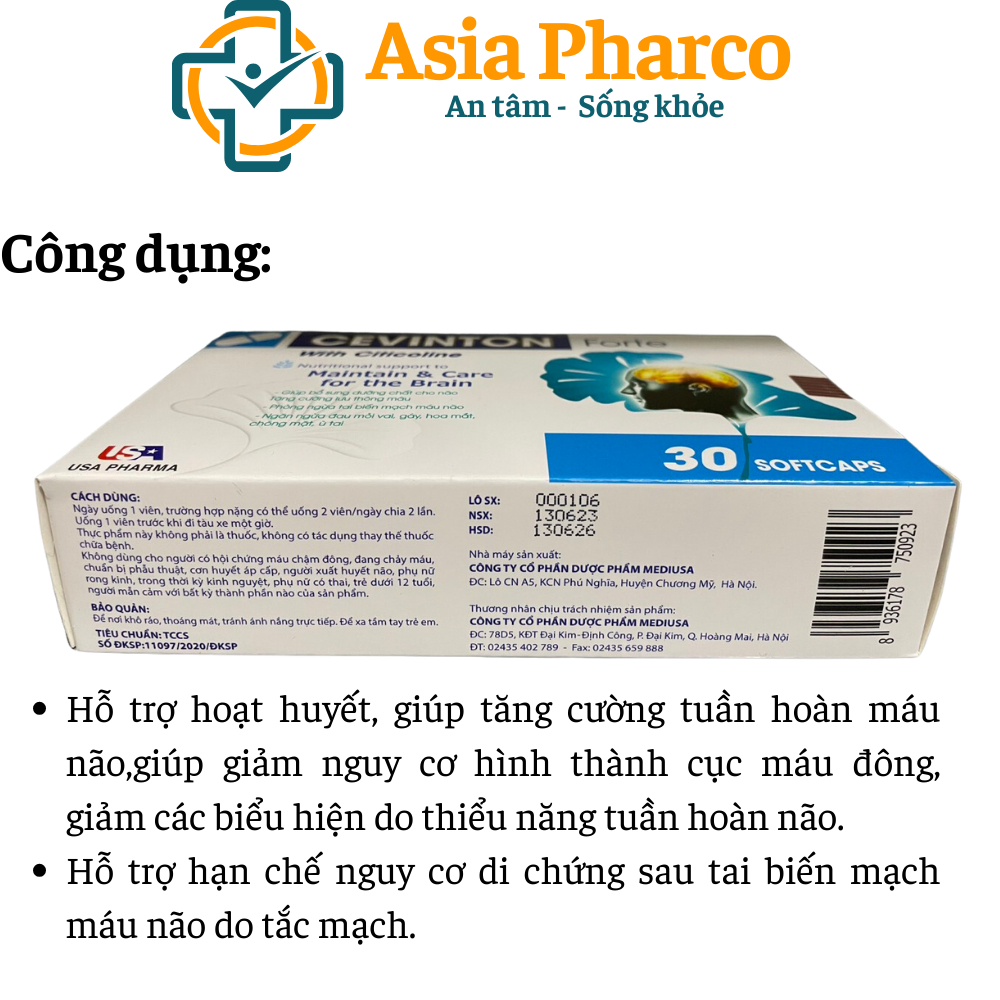 Bổ Não Cevinton Chính Hãng giá sỉ